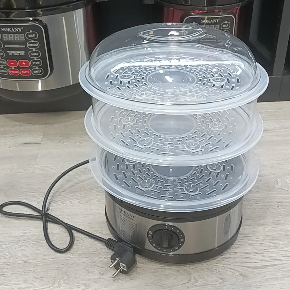 11L Large Capacity Electric Kitchen Food Egg Steamer, Automatic Thermal Smart Corn Bread Boiler, Breakfast Cooking Machine 푸드워머