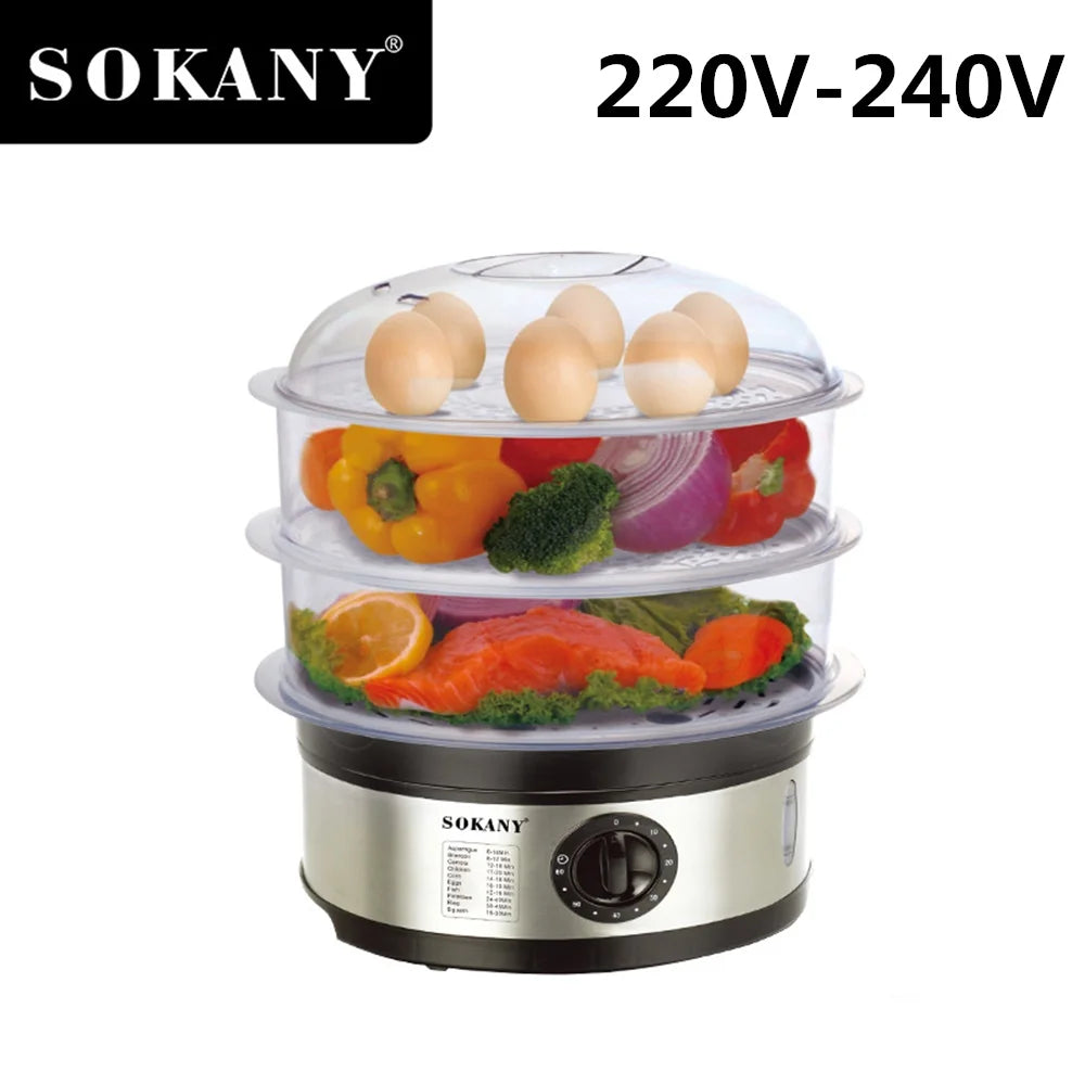 11L Large Capacity Electric Kitchen Food Egg Steamer, Automatic Thermal Smart Corn Bread Boiler, Breakfast Cooking Machine 푸드워머